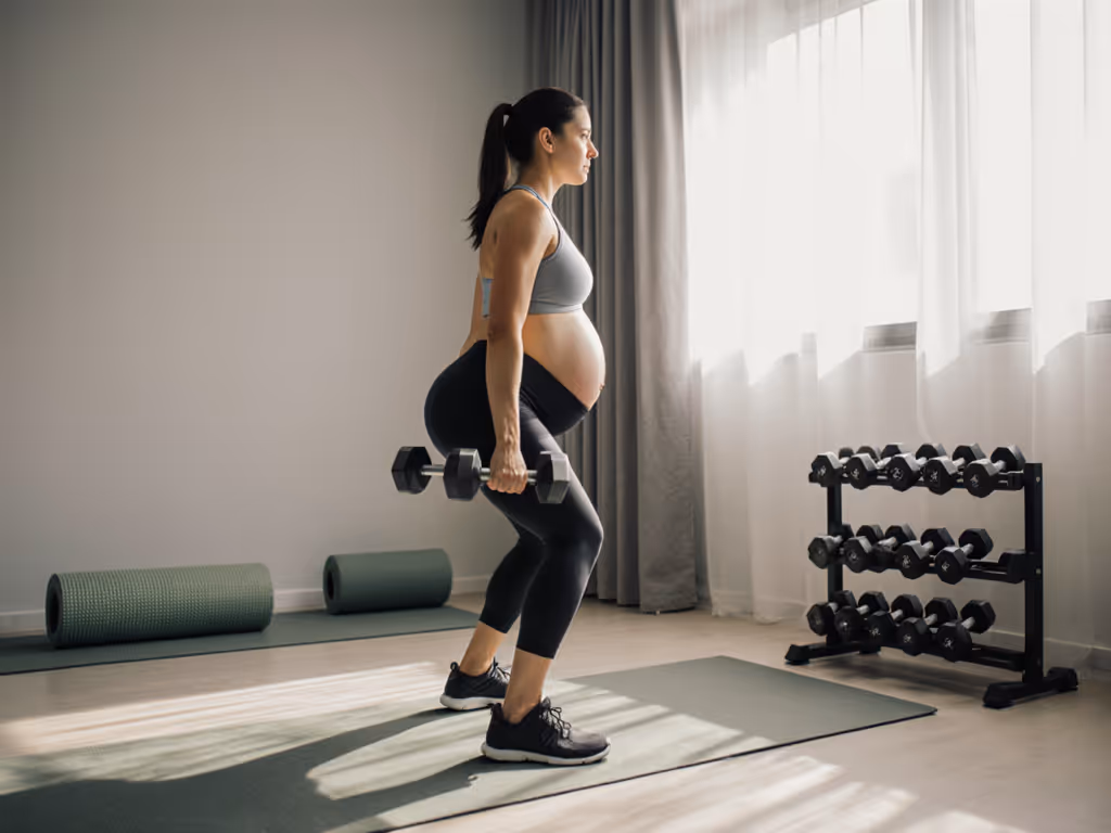 quiet-pregnancy-dumbbell-stance